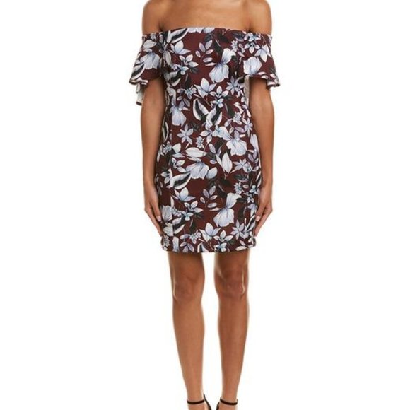 Alexia Admor Off The Shoulder Floral Sheath Dress. * Size 10 * - Picture 4 of 6